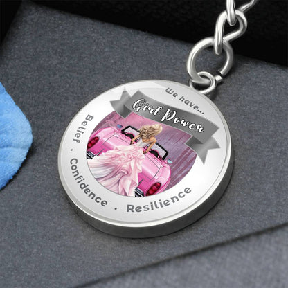 Pink Girl Power - Affirmation Keychain - More Than CharmsMore Than Charms