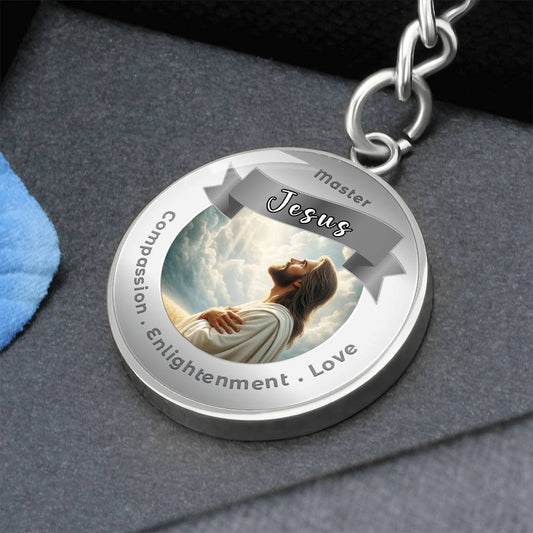 Jesus - Charm Keychain For Enlightenment, Liberation & Peace - This Luxury Charm Keychain is more than just a keyring — it’s an empowering expression of your dreams, intentions, and personal energy.Featuring an original design with meaningful affirmations