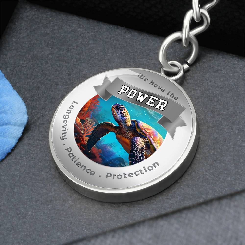 Turtle Power Animal Affirmation Keychain - More Than CharmsMore Than Charms