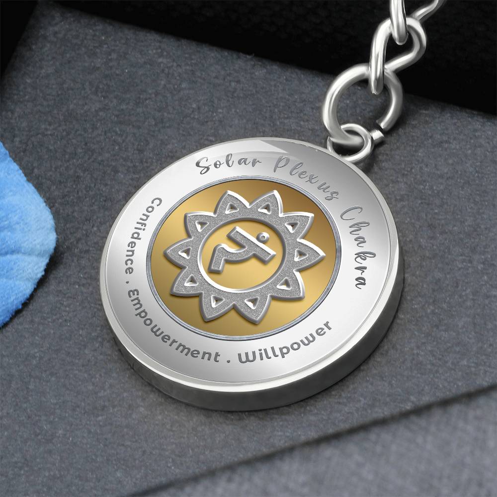 Solar Plexus Chakra - Confidence Empowerment Willpower - Affirmation Keychain - More Than CharmsMore Than Charms