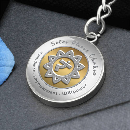 Solar Plexus Chakra - Confidence Empowerment Willpower - Affirmation Keychain - More Than CharmsMore Than Charms