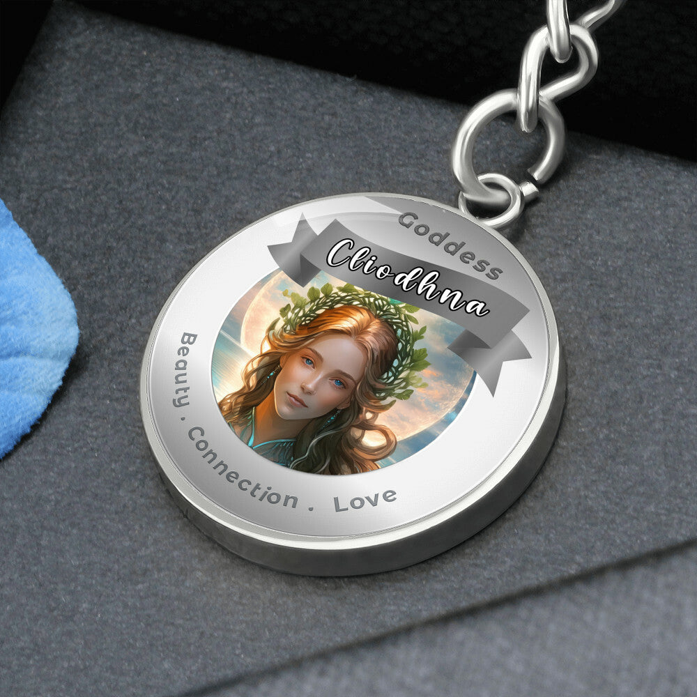 Goddess Cliodhna - Affirmation Keychain For Beauty Connection Love- More Than CharmsMore Than Charms