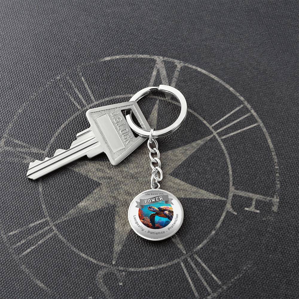 Turtle Power Animal Affirmation Keychain - More Than CharmsMore Than Charms