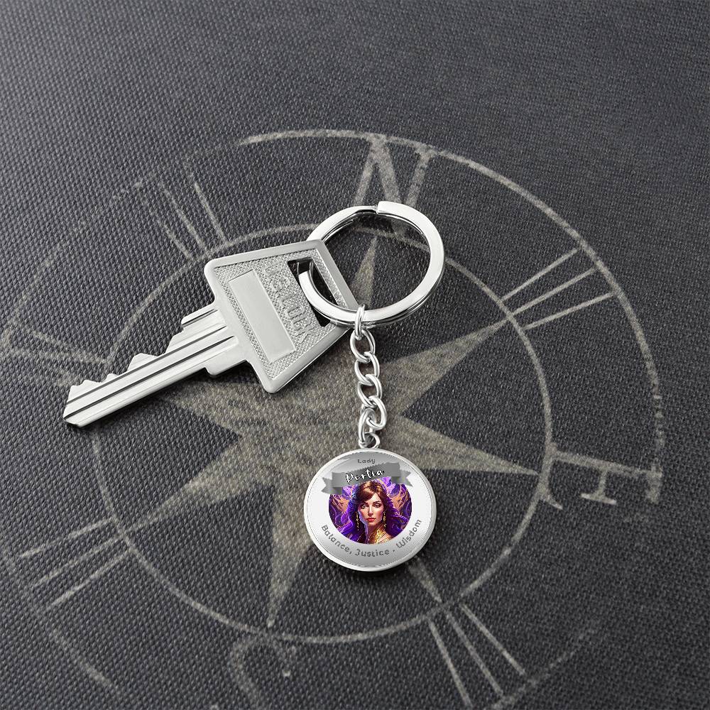 Lady Portia - Affirmation Keychain For Balance, Justice & Wisdom - More Than CharmsMore Than Charms