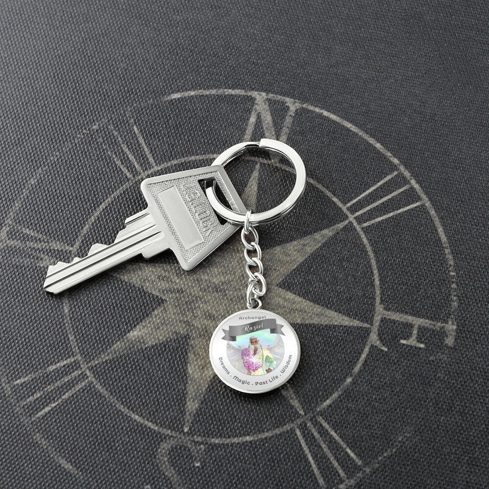 Archangel Raziel - Affirmation Keychain For Dreams, Magic, Past Life & Wisdom - More Than CharmsMore Than Charms