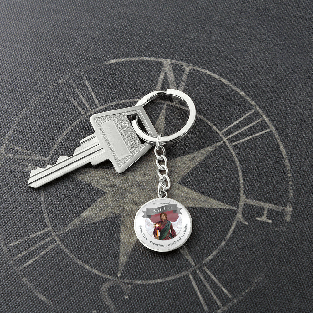 Archangel Metatron - Affirmation Keychain For Clearing, Education, Motivation & Unity - More Than CharmsMore Than Charms