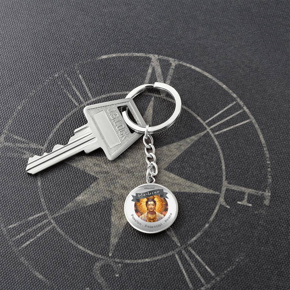 Maitreya - Affirmation Keychain For Enlightenment, Liberation & Peace - More Than CharmsMore Than Charms
