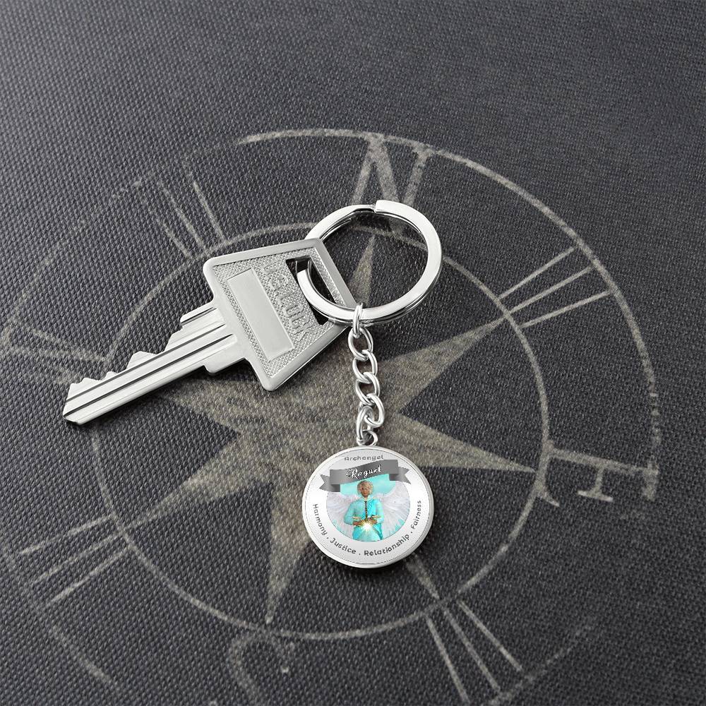 Archangel Raguel - Archangel Affirmation Keychain For Fairness, Harmony, Justice & Relationships- More Than CharmsMore Than Charms