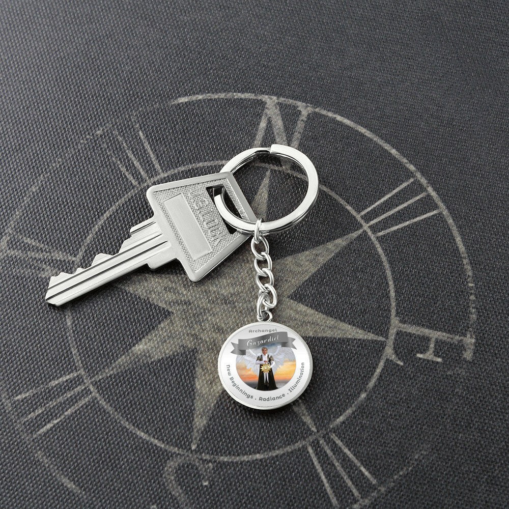 Archangel Gazadiel - Affirmation Keychain For New Beginnings, Radiance & Illumination - More Than CharmsMore Than Charms