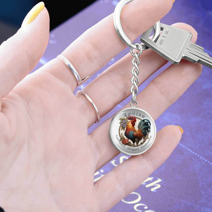 Rooster - Chinese Zodiac - Affirmation Keychain - More Than CharmsMore Than Charms