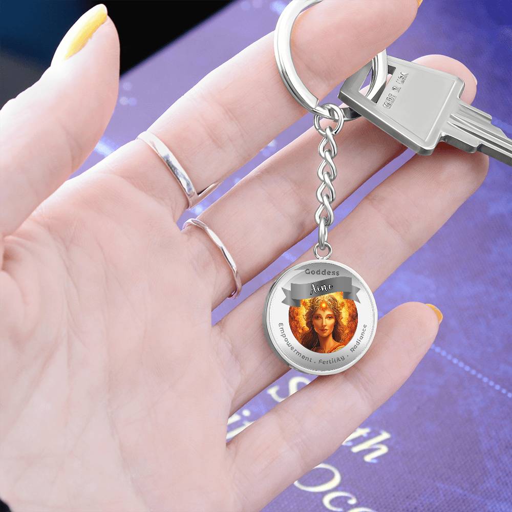 Goddess Aine - Affirmation Keychain For Empowerment Fertility Radiance - More Than CharmsMore Than Charms