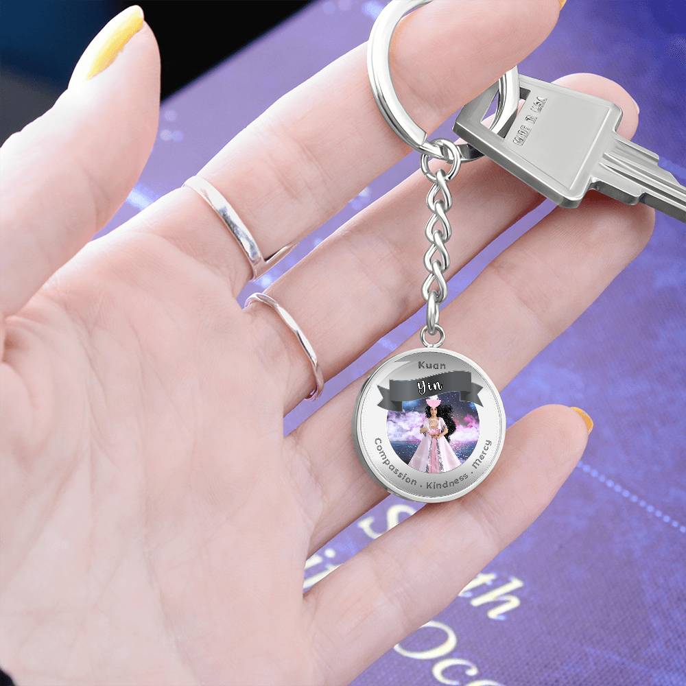 Kuan Yin - Affirmation Keychain For Compassion, Kindness & Mercy - More Than CharmsMore Than Charms