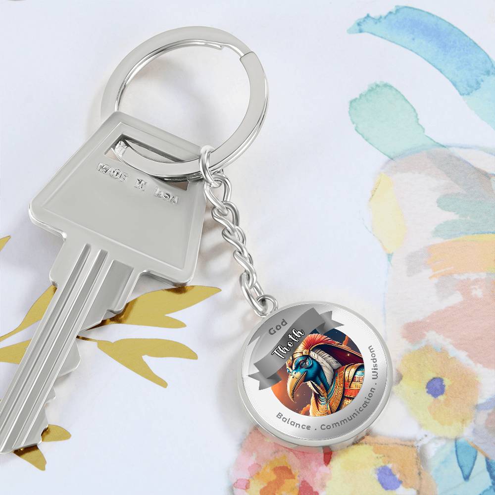 Thoth Osiris Affirmation Keychain For Balance Communication Wisdom - More Than CharmsMore Than Charms