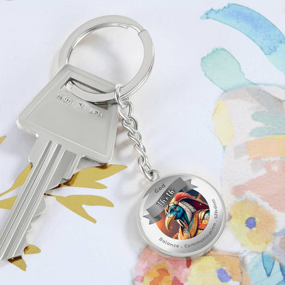 Thoth Osiris Affirmation Keychain For Balance Communication Wisdom - More Than CharmsMore Than Charms