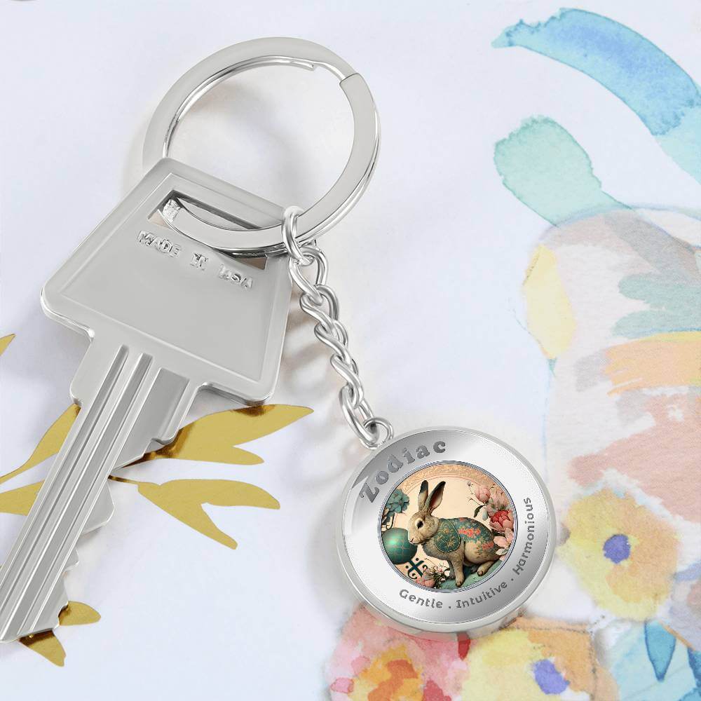 Rabbit - Chinese Zodiac - Affirmation Keychain - More Than CharmsMore Than Charms