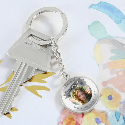 Goddess Cliodhna - Affirmation Keychain For Beauty Connection Love- More Than CharmsMore Than Charms
