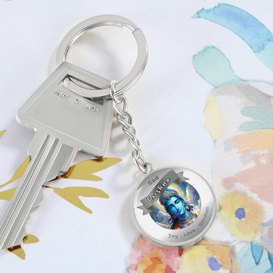 Krishna- Affirmation Keychain For Joy Love WisdomFamily - More Than CharmsMore Than Charms