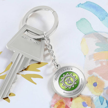 Heart Chakra - Love Compassion Balance - Affirmation Keychain - More Than CharmsMore Than Charms