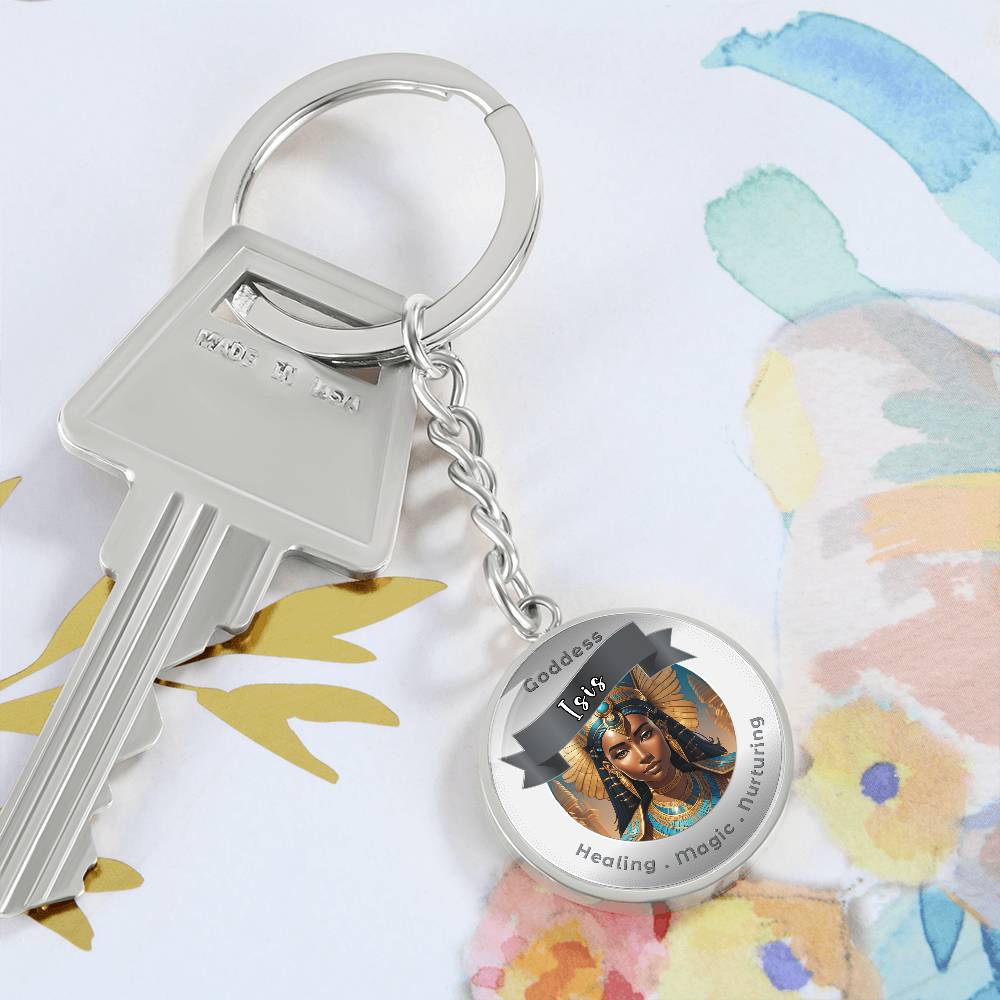 Goddess Isis - Affirmation Keychain For Healing Magic Nurturing- More Than CharmsMore Than Charms