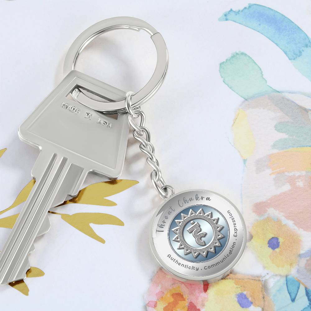 Throat Chakra - Communication Expression Authenticity - Affirmation Keychain - More Than CharmsMore Than Charms