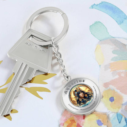 Aquarius - Affirmation Keychain - More Than CharmsMore Than Charms