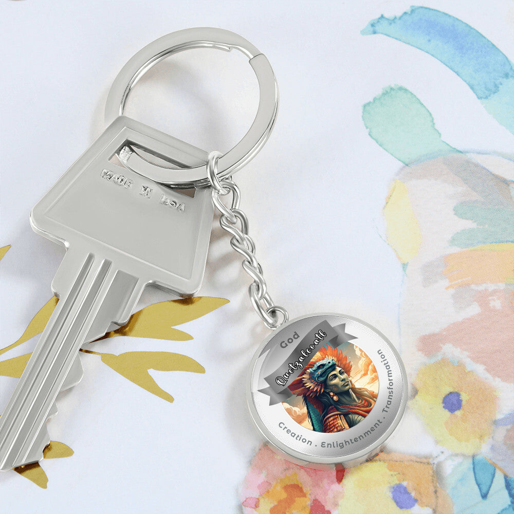 Quetzalcoatl- Affirmation Keychain For Creation Enlightenment Transformation - More Than CharmsMore Than Charms
