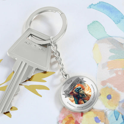 Quetzalcoatl- Affirmation Keychain For Creation Enlightenment Transformation - More Than CharmsMore Than Charms