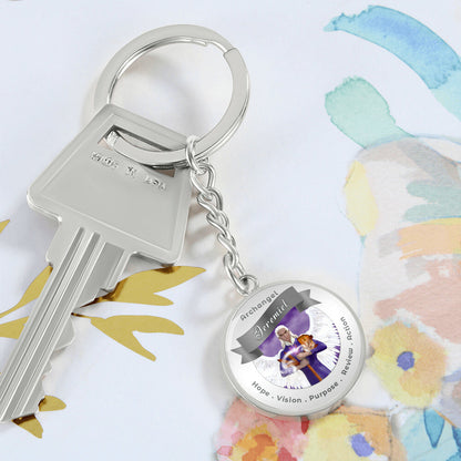 Archangel Jeremiel - Affirmation Keychain For Action, Hope, Purpose, Review & Visions - More Than CharmsMore Than Charms