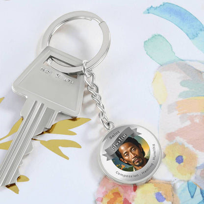 Saint Martin - Affirmation Keychain For Compassion Healing Humility- More Than CharmsMore Than Charms