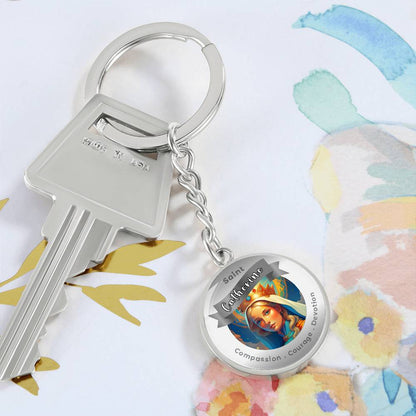 Saint Catherine - Affirmation Keychain - More Than CharmsMore Than Charms