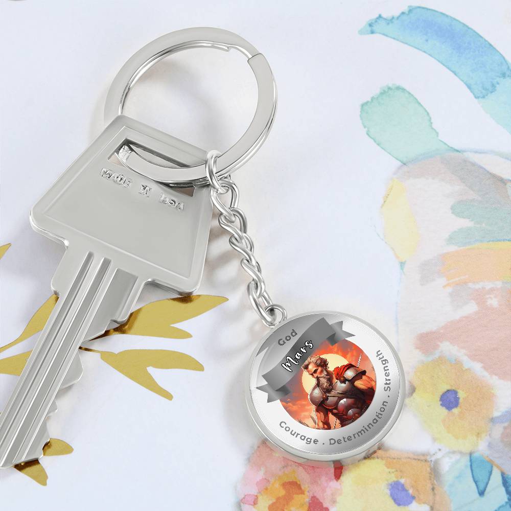 Mars- Affirmation Keychain For Courage Determination Strength - More Than CharmsMore Than Charms