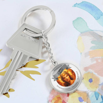 Goddess Aine - Affirmation Keychain For Empowerment Fertility Radiance - More Than CharmsMore Than Charms