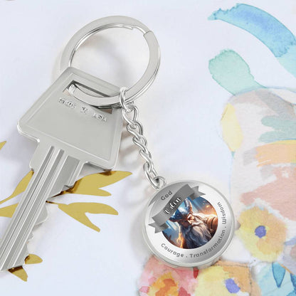 Odin- Affirmation Keychain For Courage Transformation Wisdom- More Than CharmsMore Than Charms