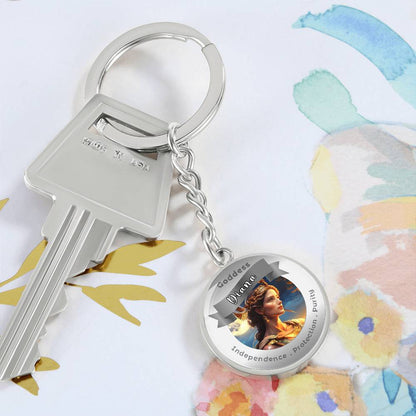 Goddess Diana - Affirmation Keychain For Independence Protection Purity- More Than CharmsMore Than Charms
