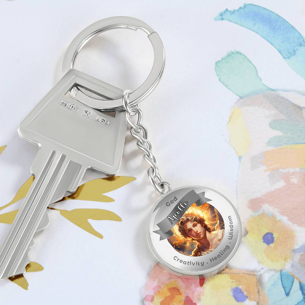 Apollo - Affirmation Keychain For. Creativity Healing Wisdom - More Than CharmsMore Than Charms
