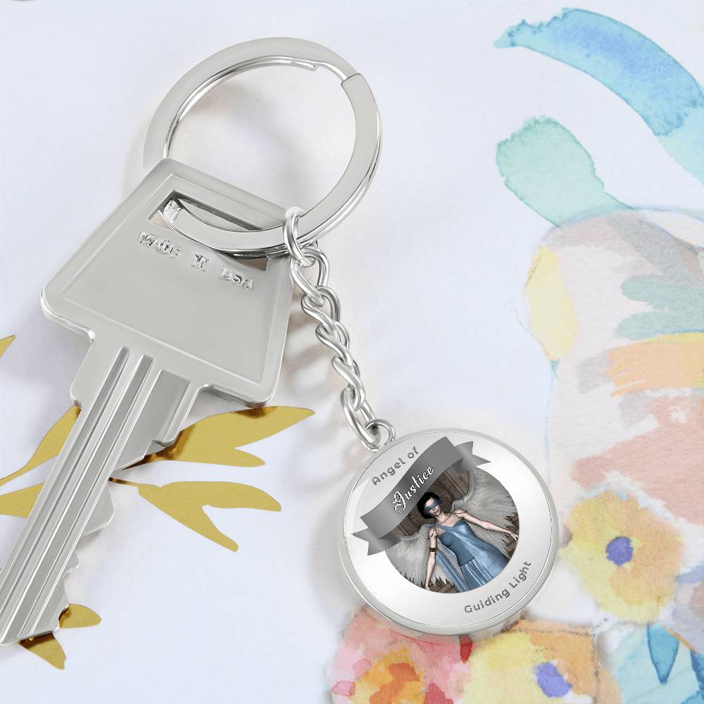 Justice - Guardian Angel Affirmation Keychain - More Than CharmsMore Than Charms