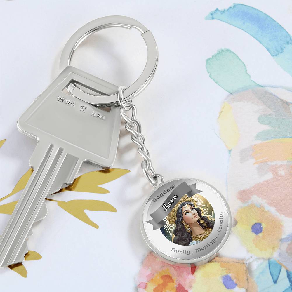 Goddess Hera - Affirmation Keychain For Family Marriage Loyalty- More Than CharmsMore Than Charms