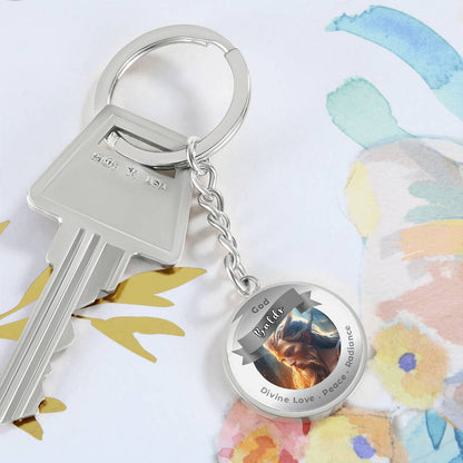 God Baldr - Affirmation Keychain For Divine Love Peace Radiance - More Than CharmsMore Than Charms