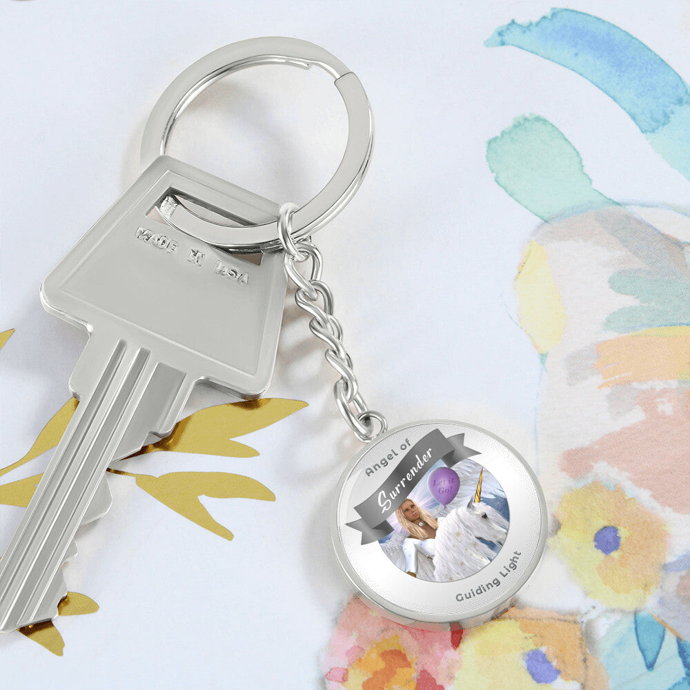 Surrender - Guardian Angel Affirmation Keychain - More Than CharmsMore Than Charms