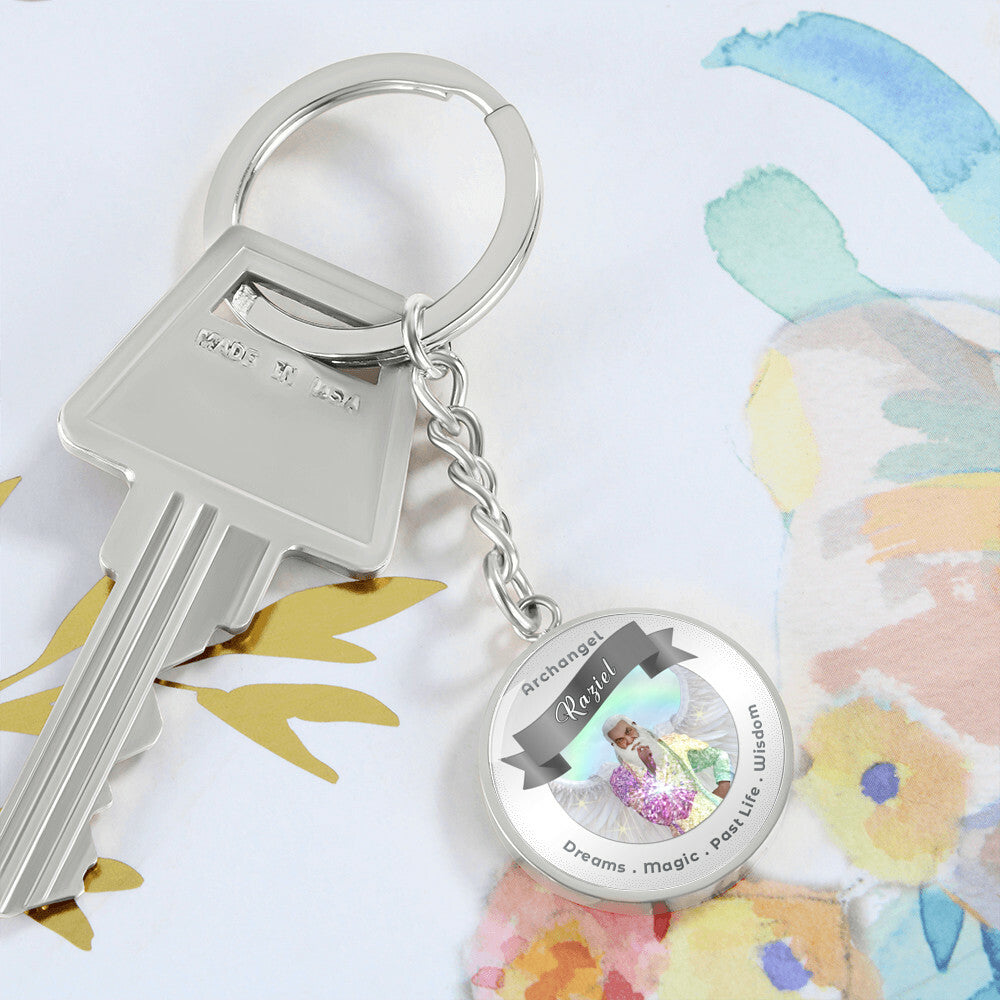 Archangel Raziel - Affirmation Keychain For Dreams, Magic, Past Life & Wisdom - More Than CharmsMore Than Charms