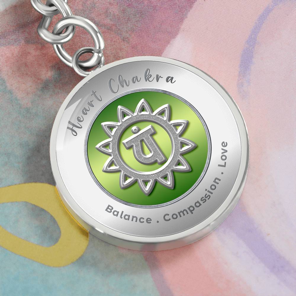 Heart Chakra - Love Compassion Balance - Affirmation Keychain - More Than CharmsMore Than Charms