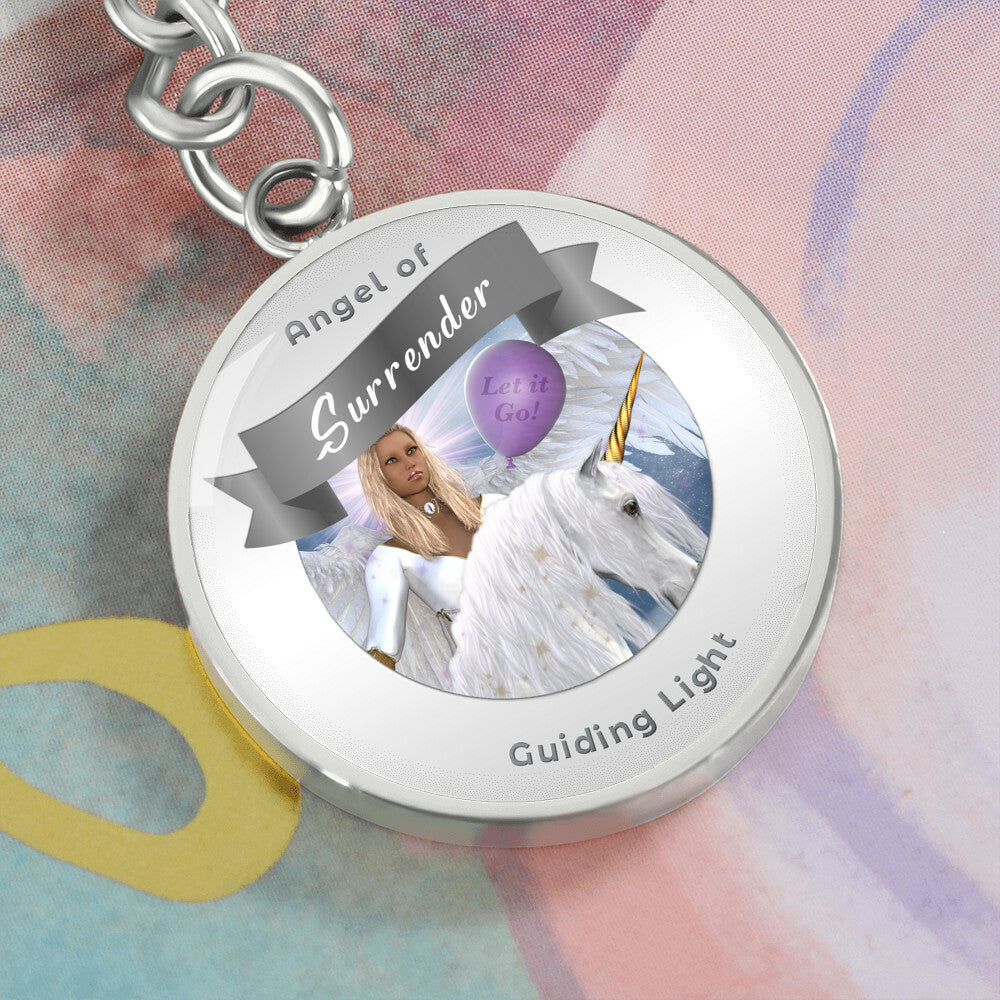 Surrender - Guardian Angel Affirmation Keychain - More Than CharmsMore Than Charms