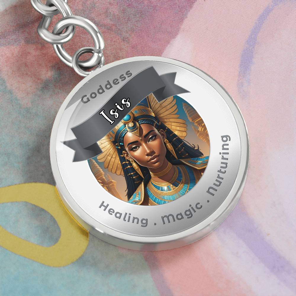 Goddess Isis - Affirmation Keychain For Healing Magic Nurturing- More Than CharmsMore Than Charms