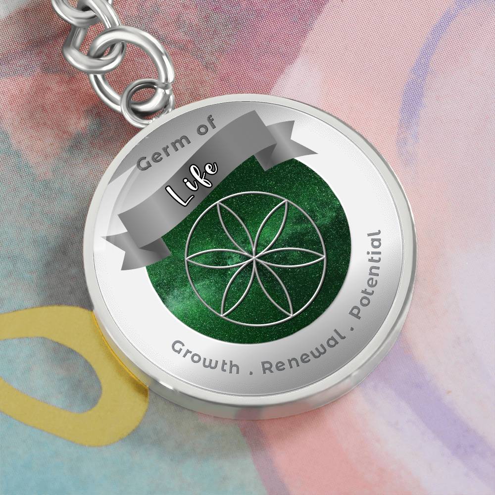 Germ of Life - Affirmation Keychain For Growth Renewal Potential - More Than CharmsMore Than Charms