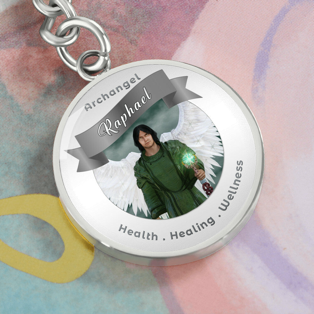 Archangel Raphael - Affirmation Keychain For Healing & Health - More Than CharmsMore Than Charms