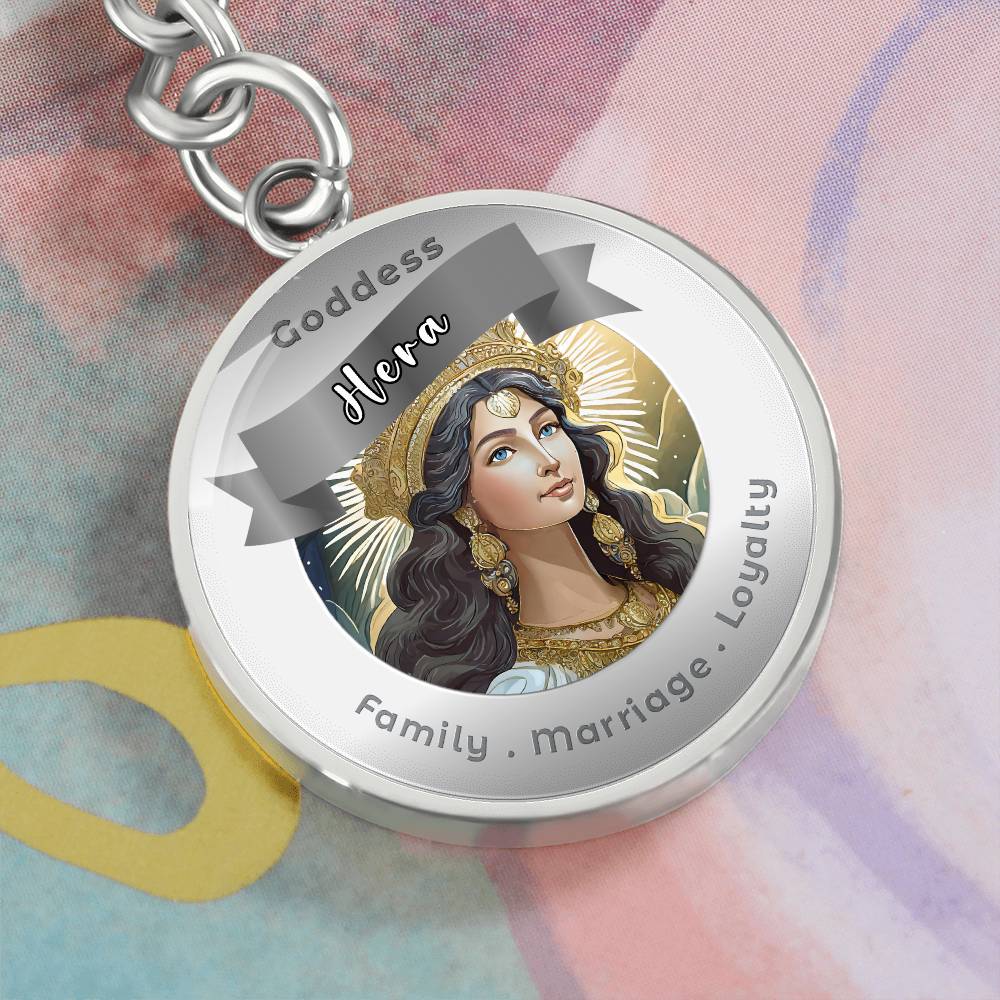 Goddess Hera - Affirmation Keychain For Family Marriage Loyalty- More Than CharmsMore Than Charms