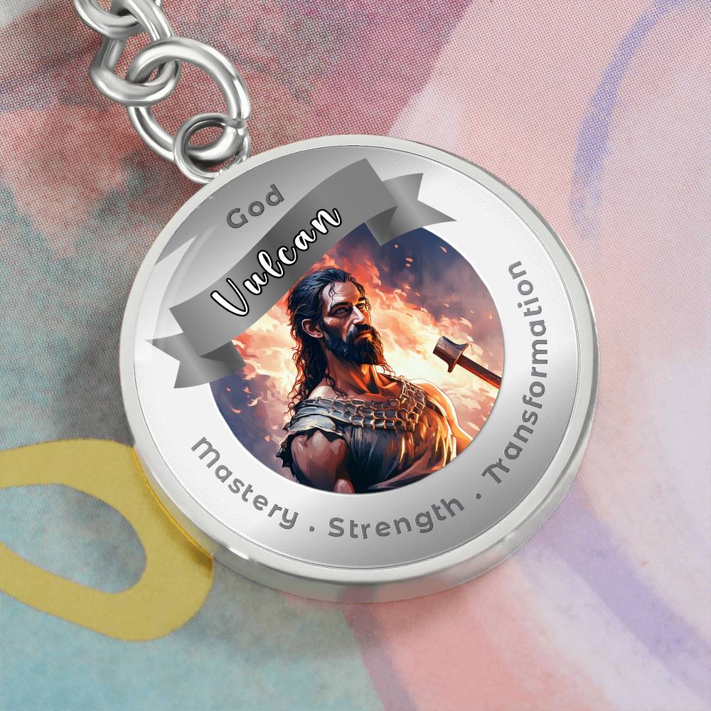Vulcan - Affirmation Keychain For Mastery Strength Transformation- More Than CharmsMore Than Charms
