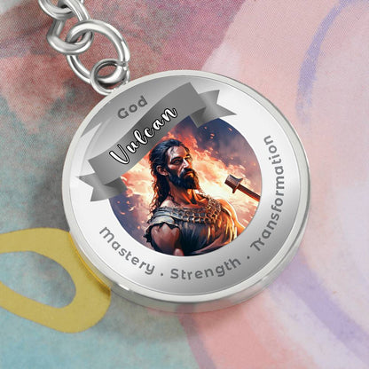 Vulcan - Affirmation Keychain For Mastery Strength Transformation- More Than CharmsMore Than Charms