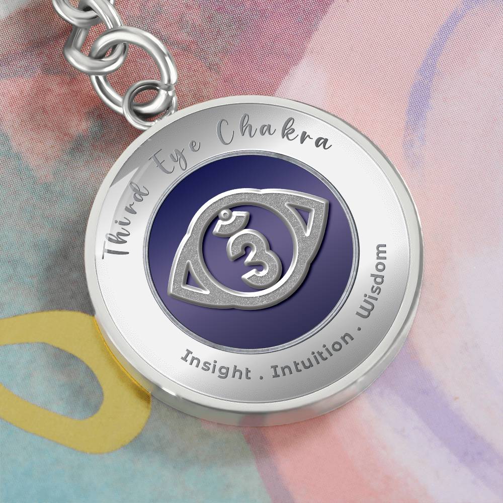 Third Eye Chakra - Intuition Insight Wisdom - Affirmation Keychain - More Than CharmsMore Than Charms