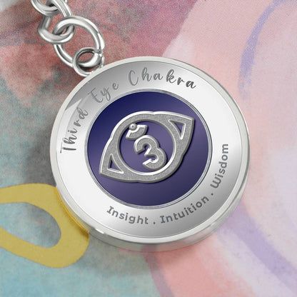Third Eye Chakra - Intuition Insight Wisdom - Affirmation Keychain - More Than CharmsMore Than Charms